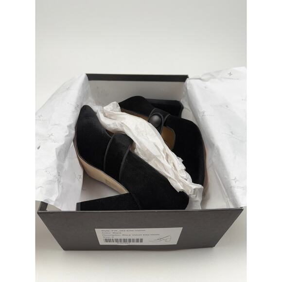 Tuckernuck Black Velvet Ellie Mary Jane Block Heels Size 9 - Picture 7 of 10